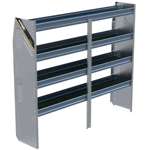 N5 Composite Aluminum Van Shelving, 72" Wide, 4 Trays - N5-RA72-4C