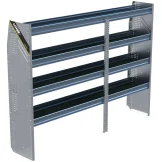 N5 Composite Aluminum Van Shelving, 84" Wide, 4 Trays - N5-RA84-4C