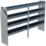 N5 Composite Aluminum Van Shelving, 96" Wide, 4 Trays - N5-RA96-4C