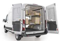 Ford Transit Delivery Package, FTM-19 Installed, Rear Passenger View
