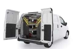 Nissan NV200 Mobile Service Package, CNR-16 Installed, Rear Driver View