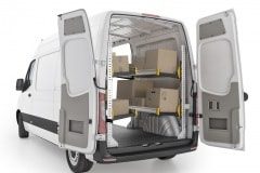 Mercedes Sprinter Delivery Package, DHS-19 Installed, Rear Passenger View