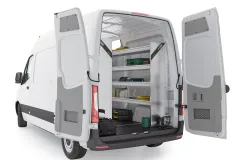 Mercedes Sprinter-Composite Aluminum Van Shelving-N5-RA96-60, Rear Passenger View
