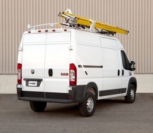 ProMaster Drop Down Ladder Rack in Place