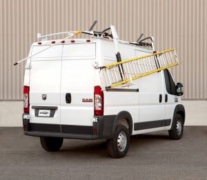 ProMaster Drop Down Ladder Rack Lowered