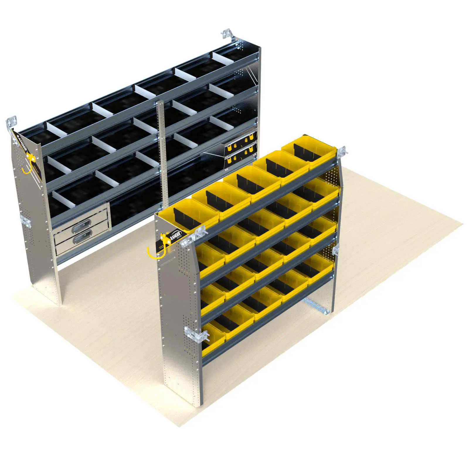 Cargo Utility Van Storage Organizer System Universal Fit Container Bin  Black