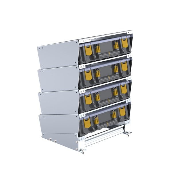 Partskeeper Parts Organizer Storage Cabinet w/ 4 Carry Cases, 62-U5074