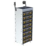Partskeeper Parts Organizer Aluminum Storage Cabinet w/ 8 Carry Cases - C4-PA18-8