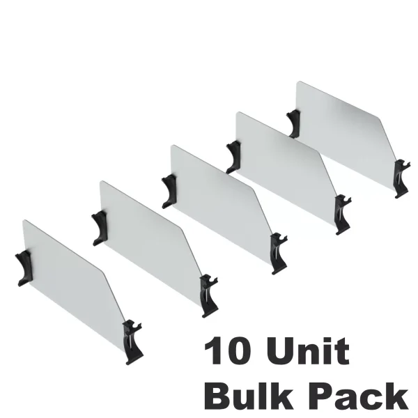 Van Shelving Set of 5 High Dividers with Clips, 12" Depth, 10 Bulk Pack - 62-UDH12x10