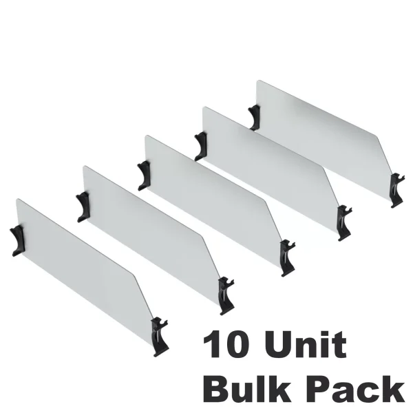 Van Shelving Set of 5 High Dividers with Clips, 18" Depth, 10 Bulk Pack - 62-UDH18x10