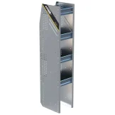 N5 Composite Aluminum Van Shelving, Bookshelf, 12" Wide, 4 Trays - N5-RA12-4C