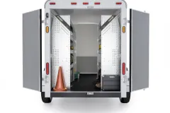 Cargo Trailer-Composite Aluminum Van Shelving-N5-RA96-60, Rear View