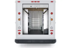 Cube Van-Composite Aluminum Van Shelving-N5-RA96-60, Rear View